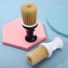 Neck Duster, Soft Barber Powder Brush Haircutting Cleaning Brush Hairbrush Neck Duster with Powder Dispenser for Neckline and Ears After Haircut(Black)