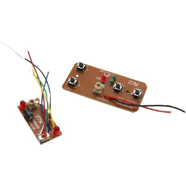 2Pcs 27mhz Four-Way Remote Control Board Two-Way RC Transmitter and Receiver Toy Car Robot Model Accessories for DIY Toys Projects,Remote Control car,Hobby RC Cars (Four-Way Remote Control Remote
