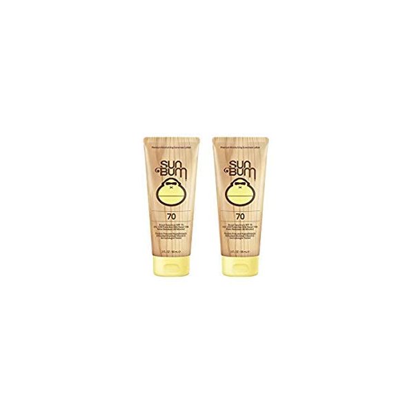 Sun Bum Moisturizing Sunscreen Lotion, 3-Ounce, SPF 70 (2 Pack)