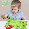 Puzzle Track Car Play Set - DIY Car Tracks Children's Educational Puzzle Board with Electric Vehicle Toy for Toddler Boys Kids Gift (FOREST-16PCS)