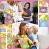 Geyee 16 Sets Mother's Day Greeting Card Kit for Kids Flower Pots Card Making Kit with Ribbon Happy Mother's Day DIY Card Art and Craft Projects Gifts for Kids Classroom Game Home Fun Activities