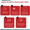 Medical-Grade Silicone Scar Tape Roll (1.6" x 118") Silicone Scar Sheets Keloid Bump Removal - Reusable Silicone Tape Scar Removal Strips, Scar Tape for Surgical Scars, C Section Scar Silicone Strips