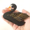 Cute Swan Hair Clip,Acetate Claw Clips,Hair Clips for Women,Black
