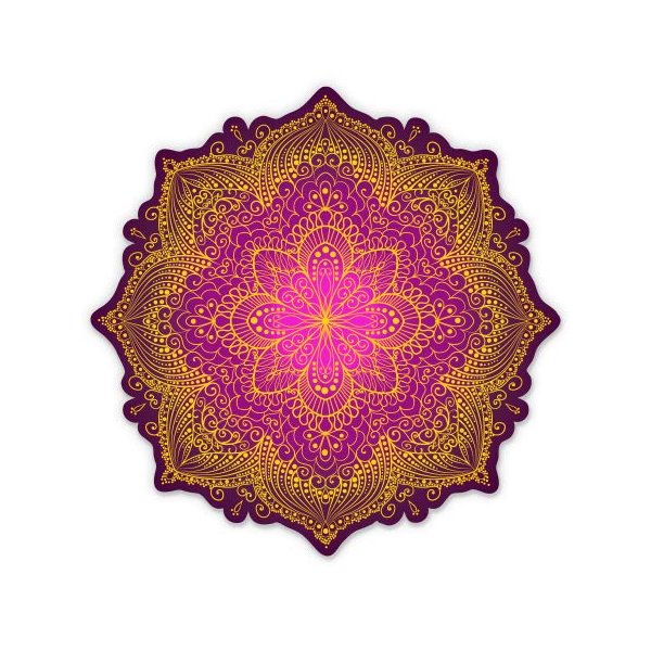GT Graphics Mandala Purple - 8" Vinyl Sticker - for Car Laptop I-Pad - Waterproof Decal
