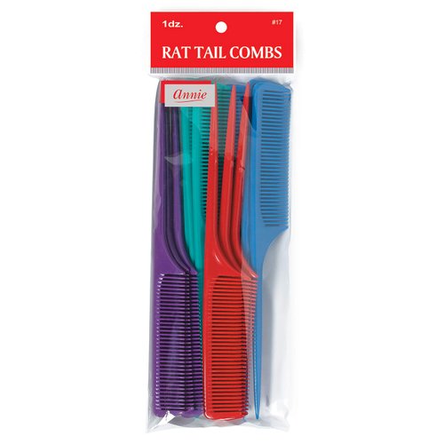 Annie Rat Tail Comb Set, 12 Count