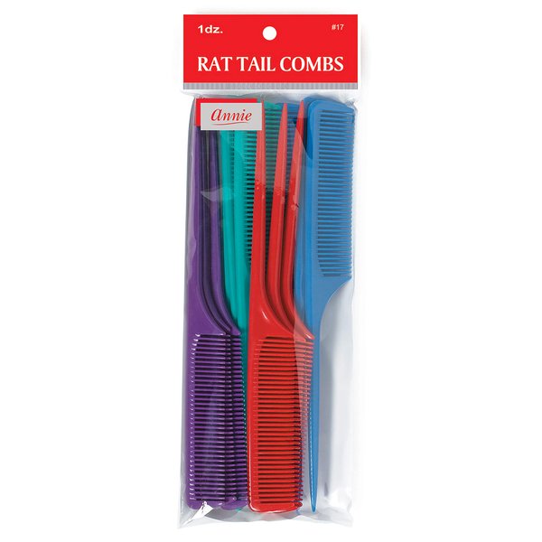 Annie Rat Tail Comb Set, 12 Count