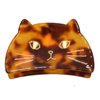 Shag Wear Small Cat Hair Claw Clip For Women and Teen Girl Brown