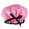 Kella Milla Stylish Satin Shower Cap - Sweet Pink Polka Dots & Bow