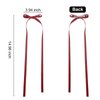 Bow Hair Clips,2 PCS Red Hair Bows Tassel Hair Ribbons,Long Hair Bow Satin Hair Clip Ribbon Accessories for Women Valentine's Day (Red)