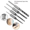 WSOOX Square Hole Drill Bits for Wood, Woodworking Hole Saw Mortising Chisel Drill Bits (Size: 1/4 inch, 5/16 inch, 3/8 inch, 1/2 inch)