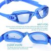 Uniswim Clear Swimming Goggles Anti Fog for Adult Swim Glasses Eye Protection for Swimming-Blue