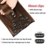 Houlud Clip in Hair Extensions Real Human Hair Straight 22 Inch 7pcs 120g Clip ins Hair Extensions Brazilian Remy Human Hair 16 Clips Double Weft Human Hair For Women (22 Inch, 4 Medium Brown)