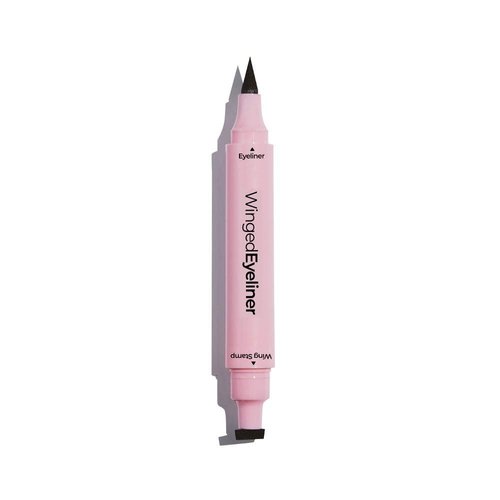 MCoBeauty Winged Eyeliner Stamp And Liquid Liner Duo - Felt Tip Cat Eye Stamp And Liquid Liner Pen For Easy Winged Shape - Magnetic, Symmetrical Eyes - Water-Resistant Formula - Black - 0.1 oz