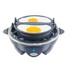 Elite Gourmet EGC710BG Rapid Egg Cooker, 7 Easy-To-Peel, Hard, Medium, Soft Boiled Eggs, Poacher, Omelet Maker, Auto Shut-Off, Alarm, 16-Recipe Booklet, BPA-Free, Slate Blue