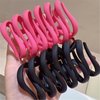 QTMY 2 Pack Hair Claw Clips for Styling,Decorative Fancy Hair Clips for Girls Women,Pink Black