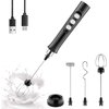 Cold Foam Frother for Coffee, Tea, Chai, Matcha, Latte, Hot Chocolate Milk Frother Easy to Use 3 Speeds With 3 Handles