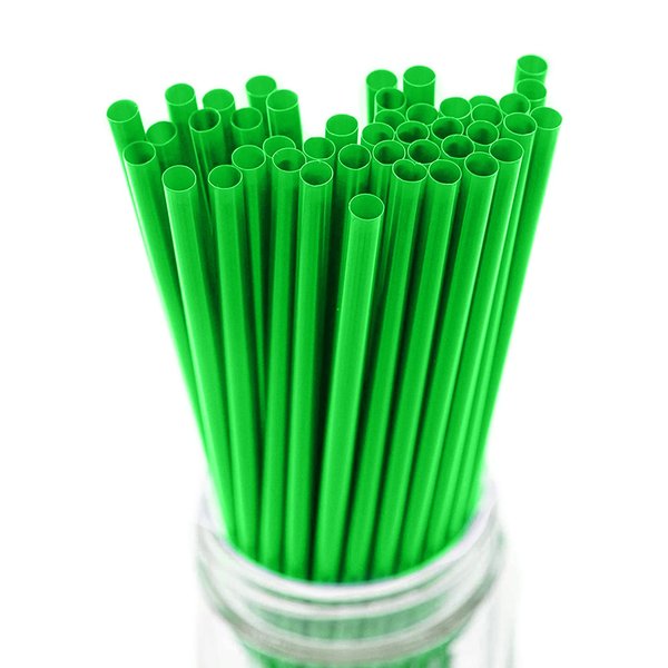SKEMIX 10 Inch Drinking Straws (10 Inch x 0.28 Inch) (250, Green)