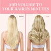 GOO GOO Clip in Hair Extensions Real Human Hair, 18inch 120g 7Pcs, 8A/22 Medium Brown Highlighted Golden Blonde, Remy Human Hair Extensions Clip ins for Women, Natural Human Hair