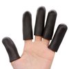 Povihome Black Finger Protectors, Finger Cots, Moisturizing Thumb and Finger Covers - New Thick Version - Elastic Cracked Finger Sleeves to Protect Cracked, Peel Finger and Other Finger Pain