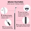 INENK 2PCS Lage Mascara Fan Brush, Lash Wand Brush Fan for Natural Lifted Effects and Enhance Lower Lashes, Synthetic Fibre Smooth Application No Smearing Clumping, Easy to Use