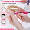 USB Electric Nail Drill,Portable Electric Nail Drill,Professional Nail File,YIMART Gel Nails Manicure Pedicure Polishing with 6Pcs Nail Drill Bits Nail Art Tools Kit Nail Drill Machine (Rose)