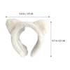 minkissy Cat Ears Cat Ears Plush Cat Ear Headband, 2pcs Furry Cat Ear Hair Band Lovely Ears Hairband Face Washing Headband for Women Girls White Black Cat Ears Womens Headbands