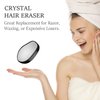 Crystal Hair Eraser for Hair Removal, Crystal Hair Remover for Men and Women, Magic Crystal Hair Remover with Gentle Skin Exfoliation, Reusable, Easy to Use, Works On All Body Parts (Black)