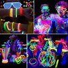 173 Pack Glow Neon Party Supplies Glow Sticks Party Decorations Black Light Reactive Decor Set - Fluorescent Banner, Neon Garlands, Glow in The Dark Balloons, Graffiti Tablecloth, Light Up Sticks