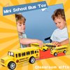 8 Pcs School Bus Toy Pull Back School Bus Yellow School Bus for Boys Girls Kids Birthday Gifts Classroom Rewards, 3 Style