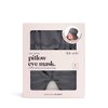 Kitsch Blackout Satin Sleep Mask, Softer Than Real Mulberry Silk Eye Cover, Soft Pressure Free Shade Blindfold for Puffy Eyes with Adjustable Straps, Weighted Eye Mask for Sleeping Women Men, Charcoal
