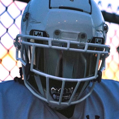 Loudmouth Football Mouth Guard - 3D Chrome Grillz Football Mouthpiece, Fits Adult & Youth, Mouth Guard Football Accessories (3D Grillz - Chrome Black/Silver)