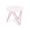 Cutemini 1 12 Scale Dollhouse Table Miniature Decor Dollhouse Furniture Mini Round Coffee Table Dollhouse Accessories for Living Room Bedroom Balcony Fairy Garden Project Decoration (Pink Stand)