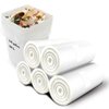 Small Garbage Bags 4 Gallon - Compost Bags, Kitchen Biodegradable Compostable Bin Liners Plastic White Bathroom Liners Organic Clear Trash Bags for Office Dorm Bedroom Car Recycling Compost Bag