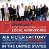 Air Filter Factory Flat Round Grease Filter 9.5" x 0.094" With Center Hole 12-Layer Aluminum Kitchen Exhaust Air Vent Screen
