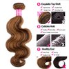 Lovenea Ombre Highlight Human Hair Bundles Brazilian Body Wave 3 Bundles 26+28+30 inch 10a 100% Virgin Brazilian Human Hair Bundles Piano Color 4/27 (26 28 30, P4/27)