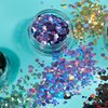 Moon Glitter Holographic Glitter Shapes 100% Cosmetic Glitter for Face, Body, Nails, Hair and Lips - 0.10oz - Pink