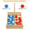 JOYPRO Wooden 4 in a Row Game, Kids Board Games for Kids 5 6 8 10 12 Year Olds, Travel Games for Kids and Adults, 2 Player Classic Family Board Games for Christmas Birthday Gift Coffee Table Decor