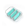 PackIt Mod Lunch Bento Food Storage Container, Mint Green, Shatterproof Crystal Clear Base, with Leak-resistant Dividers and Lid, Microwavable, Dishwasher Safe, Perfect for Meal Prep