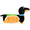 Giftable World 10 Inch Plush Pet Toy Jalapeno Dog in Bun with Squeaker & Crinkle Dog Chew Toy