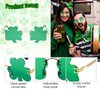 eyigylyo St. Patrick's Day Shamrock Headband with Shamrock Glasses Set, Irish Shamrock Hairband Green Clover Boppers Headwear for Women Girls Kids St. Patrick's Day Costume Accessories