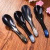 Ceramic Asian Soup Spoons Chinese Japanese Soup Spoon for Ramen Pho Miso Wonton, Set of 4