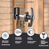 JZVXX Shed Lock, 5-1/2" Steam with 2 Keys, Shed Door Latch and Lock,Shed Door Hardware- Black,Shed Door Latch T-Handle Lock Kit