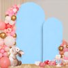 Fuloon Wedding Arch Cover 6.6FT, 5FT, Elastic Party Arch Cover Round Top Backdrop Stand Covers for Wedding Birthday Party Baby Shower Banquet Decoration Blue