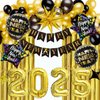 2025 New Years Party Decorations Kit, Happy New Year Balloons 2025, New Years Eve Party Supplies Set with 2025 Balloons,Happy New Year Banner, Explosion Balloons for Happy New Year Decorations 2025