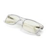 J+S Vision Blue Light Shield Computer/Gaming Glasses - 0.0 Magnification - Anti blue light 100% UV protection - Low Color Distortion Lens, Classic Rectangle Clear Frame