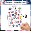 Gameza Baseball Temporary Tattoos - 200+ Baseball Tattoos Baseball Birthday Party Favors Decorations Baseball Baby Shower Favors Fake Baseball Tattoos Temporary Face Tattoos Sticker Boys Kids