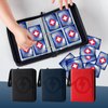 Trading Card Binder 4 Pocket, GEAoffice PU Cover 400 Pockets Card Collection Binder, Card Holder Folders for Standard Size Card, Sturdy Card Album for MTG, TCG, Game & Sports Cards, Navy Blue
