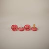FRIGG Daisy Natural Rubber Baby Pacifier | Made in Denmark | BPA-Free (Cream/Poppy, Size 2) 2-Pack