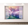Unicorn Wall Decal Art Decor 3D Window Mythical Sticker Mural Kids Room Custom Gift BL30 (50"W x 36"H)