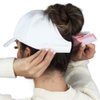 Ponyflo Satin-Lined Ponytail Cap - Designed for Women with Curly Hair, Ponytail Hats for Women, Curly Hair Ponytail Hat, Baseball Cap Women, Hats for Ponytails White